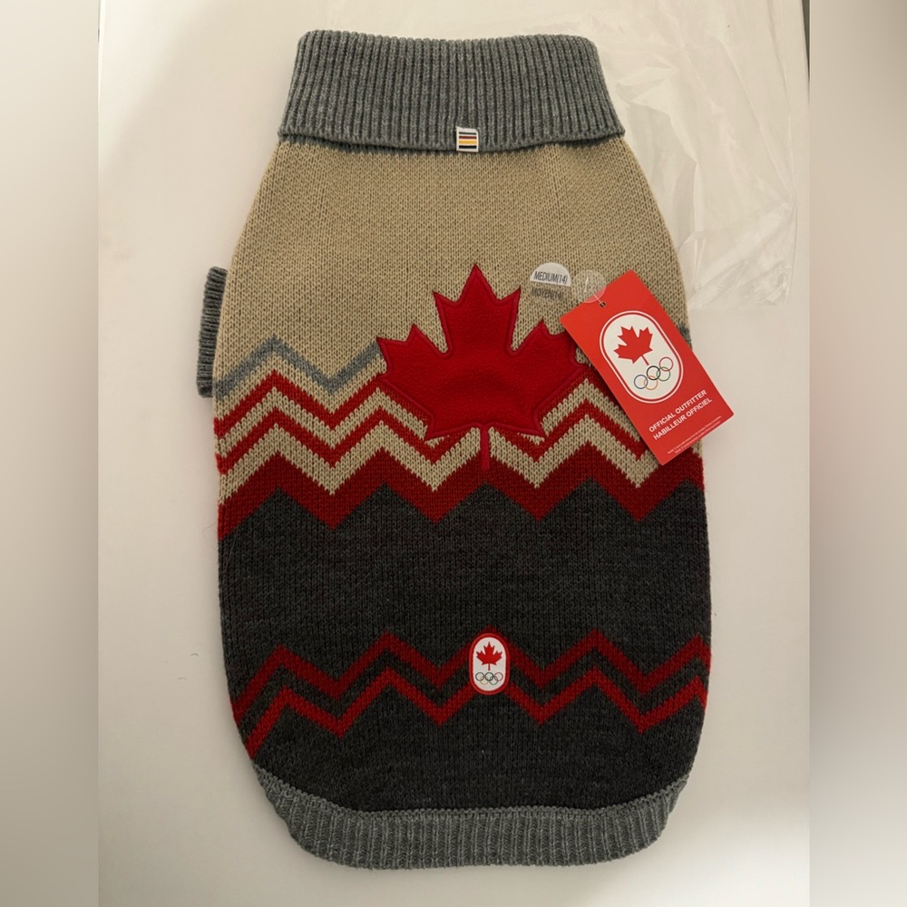 NWT Olympic Hudson’s Bay Canada Dog Sweater